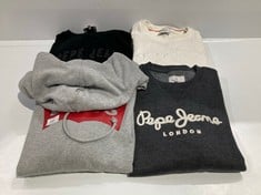 4 X BRANDED SWEATSHIRTS VARIOUS MODELS AND SIZES INCLUDING ONE PEPE JEANS GREY SIZE XS - LOCATION 42B.