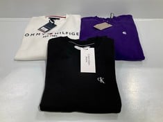 3 X SWEATSHIRTS VARIOUS BRANDS AND SIZES INCLUDING A BLACK CALVIN KLEIN SIZE S - LOCATION 38B.