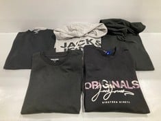 5 X JACK&JONES SWEATSHIRTS VARIOUS MODELS AND SIZES INCLUDING A BLACK ONE SIZE M - LOCATION 38B.