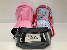 5 X VARIETY OF BACKPACKS VARIOUS MODELS INCLUDING A ROSE - LOCATION 34B.