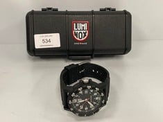 LUMINOX CLOCK MODEL 0320-1GBQ H-3LX- LOCATION 6B.