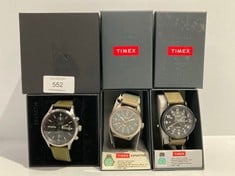 3 X WATCHES VARIOUS MAKES AND MODELS INCLUDING TIMEX WATCH TW4B14000 (LOOSE COVER) - LOCATION 2B.