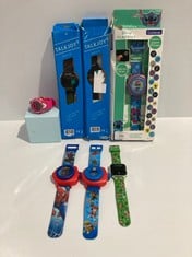 7 X WATCHES VARIOUS MAKES AND MODELS INCLUDING DISNEY STICH WATCH - LOCATION 2B.