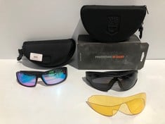 2 X SUNGLASSES VARIOUS BRANDS INCLUDING BOLLE SAFETY GLASSES MODEL STANAG 2920 RAIDER - LOCATION 2B .