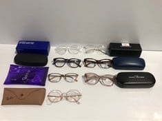 7 X VARIOUS MAKES AND MODELS OF GLASSES INCLUDING GUESS GLASSES - LOCATION 2B .