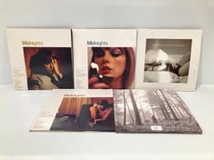 5 X TAYLOR SWIFT VINYL INCLUDING MIDNIGHTS - LOCATION 39B.