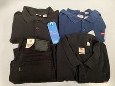 4 X LEVIS BRAND GARMENTS VARIOUS MODELS AND SIZES INCLUDING BLACK POLO SHIRT SIZE 5XL- LOCATION 5C.