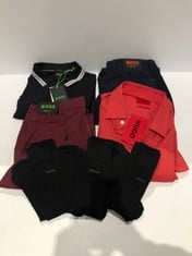 5 X HUGO BOSS GARMENTS VARIOUS STYLES AND SIZES INCLUDING SOCKS - LOCATION 45C.