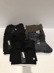 5 X G-STAR RAW GARMENTS VARIOUS MODELS AND SIZES INCLUDING POLO SHIRT SIZE L - LOCATION 45C.