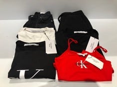 6 X CALVIN KLEIN CLOTHING VARIOUS STYLES AND SIZES INCLUDING JUMPSUIT SIZE XS RED - LOCATION 50B.