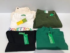 5 X BENETTON GARMENTS VARIOUS MODELS AND SIZES INCLUDING T-SHIRT SIZE M - LOCATION 46C.