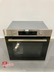 BOSCH SERIE 6 HBA5360S0 - MULTIFUNCTION OVEN, 60 CM, 3400 W, SELF-CLEANING, 7 FUNCTIONS, SAFETY LOCK, STAINLESS STEEL, CONCEALABLE CONTROLS, CLIPRAIL, STAINLESS STEEL, BLACK GLASS (DAMAGED)(INCOMPLET