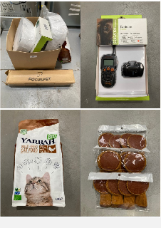 ASSORTMENT OF PET SUPPLIES INCLUDING CANICOM 5.800 REMOTE CONTROL TRAINING SYSTEM AND CAT FOOD (EXPIRY 03/25).