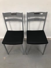 2 X BLACK CHAIRS FOR THE HOME P.V.P. 133,10€.