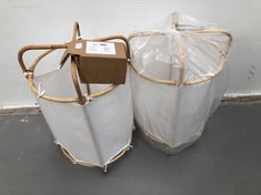 2 X CALATHEA HOME LAMP, NATURAL RATTAN, DIAMETER: 40 CM P.V.P. 163,35€ EACH (1 OF THEM INCOMPLETE).