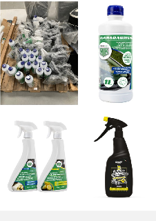 PALLET OF A VARIETY OF ITEMS FOR CARS AND MOTORBIKES INCLUDING WINDSCREEN WASHERS.