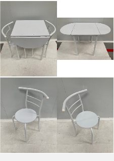 HOME SET OF TABLE AND CHAIRS IN WHITE.