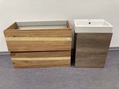 2 X BATHROOM FURNITURE VARIOUS MODELS INCLUDING BATHROOM FURNITURE WITH BASIN ARTYSAN SPACE SERIES (MAY BE BROKEN OR INCOMPLETE).