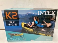 INTEX ADULT INFLATABLE KAYAK EXPLORER K2 FOR 2 PERSONS .