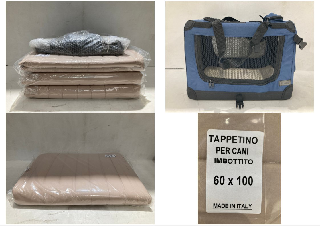 4 X PET ARTICLES INCLUDING PET MATTRESS TAPPETINO IMBOTTITO MEASURING 60X100 CM.