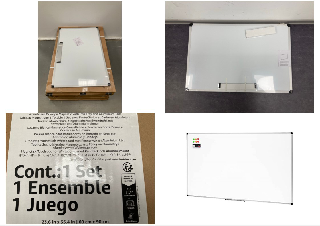 6 X MAGNETIC WHITEBOARD WITH MARKER TRAY AND ALUMINIUM FRAME, 60 X 90 CM.