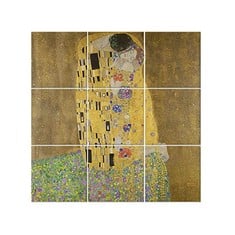 4 X LEGENDARTE PAINTINGS INCLUDING- MULTIPLE DECORATIVE PANEL THE KISS - GUSTAV KLIMT CM. 150X150, 9 PANELS.