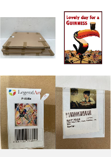 5 X PICTURES OF DIFFERENT SIZES AND MODELS INCLUDING LEGENDARTE - VINTAGE ADVERTISING POSTER LOVELY DAY FOR A GUINNESS - CANVAS PRINT, DIGITAL PRINTCM. 50X70.