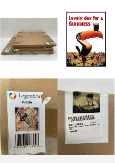 5 X PICTURES OF DIFFERENT SIZES AND MODELS INCLUDING LEGENDARTE - VINTAGE ADVERTISING POSTER LOVELY DAY FOR A GUINNESS - CANVAS PRINT, DIGITAL PRINTCM. 50X70.