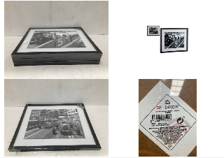 3 X GIFTDECOR FRAMES, BLACK AND WHITE , WADIGA - SET OF 2 BLACK AND WHITE DECORATIVE CAR FRAMES, COLOUR BLACK AND WHITE.