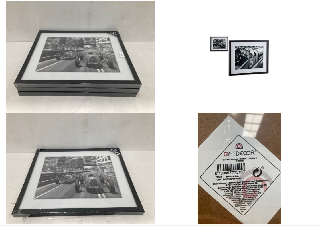 3 X GIFTDECOR FRAMES, BLACK AND WHITE , WADIGA - SET OF 2 BLACK AND WHITE DECORATIVE CAR FRAMES, COLOUR BLACK AND WHITE.