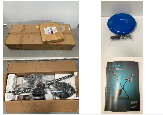 2 X EXERCISE EQUIPMENT INCLUDING AIR BALANCE CUSHION AND PUMP.