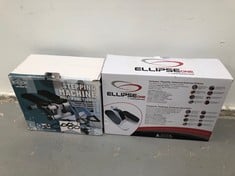 2 X EXERCISE ITEMS INCLUDING UMBRO STEPPER - ARM AND LEG TRAINER - MINI STEPPER - HOME FITNESS EQUIPMENT - INCLUDES RESISTANCE BANDS - MAX. 100 KG - PEDALS 10 X 32 CM - BLACK/WHITE.