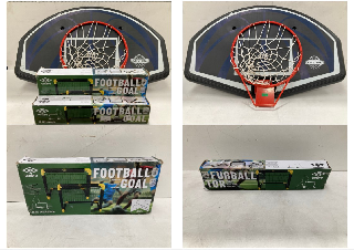 3 X SPORTS RELATED ITEMS INCLUDING LIFETIME WALL BASKET.