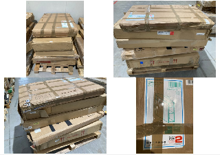 PALLET OF ASSORTED FURNITURE OF DIFFERENT SIZES AND MODELS INCLUDING BEDHEADS (MAY BE BROKEN OR INCOMPLETE).