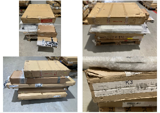 PALLET OF A VARIETY OF FURNITURE OF DIFFERENT SIZES AND MODELS INCLUDING SHOE RACK WITH 3 DRAWERS (MAY BE BROKEN OR INCOMPLETE).