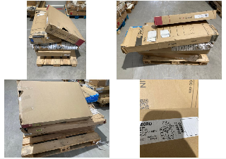 PALLET OF A VARIETY OF FURNITURE OF DIFFERENT SIZES AND MODELS INCLUDING BATHROOM FURNITURE (MAY BE BROKEN OR INCOMPLETE).