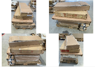 PALLET OF A VARIETY OF FURNITURE OF DIFFERENT SIZES AND MODELS INCLUDING BATHROOM FURNITURE (MAY BE BROKEN OR INCOMPLETE).