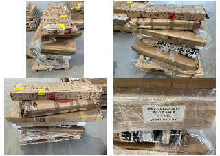 PALLET OF ASSORTED FURNITURE OF DIFFERENT SIZES AND MODELS INCLUDING LIFT-UP TABLE (MAY BE BROKEN OR INCOMPLETE).