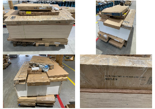 PALLET OF A VARIETY OF FURNITURE OF DIFFERENT SIZES AND MODELS INCLUDING CANAPE DRAWER 105X190 WHITE COLOUR (MAY BE BROKEN OR INCOMPLETE).