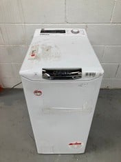 HOOVER H-WASH 300 LITE H3TM08TACE/1-37 TOP LOADING WASHING MACHINE, 8KG, 1000RPM, 40CM WIDE, SLOW MOTION OPENING, POWER CARE SYSTEM, ALL IN ONE 59', NFC CONNECTIVITY, 16 PROGRAMMES, CLASS F, WHITE (P