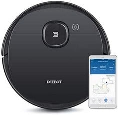 ECOVACS DEEBOT 950 ROBOT WITH OZMO TECHNOLOGY AND SMART NAVI 3.0, 200MIN + TURBO, 66 DECIBELS, BLACK (WITHOUT ORIGINAL BOX, RRP 478€) .