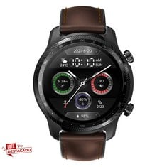 TICWATCH SMARTWATCH PRO 3 ULTRA 4G WH11013 LTE WITH VODAFONE ONENUMBER AND ORANGE ESIM QUALCOMM AND MOBVOI DUAL WEAR OS, BLOOD OXYGEN SENSING PROCESSOR SYSTEM, BLACK SCREEN (RRP 107,99€).