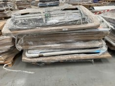 PALLET VARIETY OF UPHOLSTERED BASES, BED BASES AND HEADBOARDS INCLUDING HEADBOARD MODEL 04 BEIGE 120X170CM (MAY BE BROKEN OR INCOMPLETE).