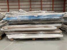 PALLET VARIETY OF UPHOLSTERED BASES AND BED BASE INCLUDING ELECTRIC BED BASE MODEL ALUX 105X190CM (MAY BE BROKEN OR INCOMPLETE).