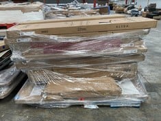 PALLET VARIETY OF FURNITURE INCLUDING DEKIT BED MODEL 50K462243 WHITE (MAY BE BROKEN OR INCOMPLETE).