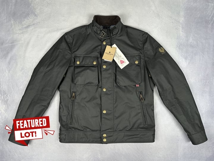 Belstaff Racemaster Black Wax Jacket With Tags - Size 52  (VAT ONLY PAYABLE ON BUYERS PREMIUM)