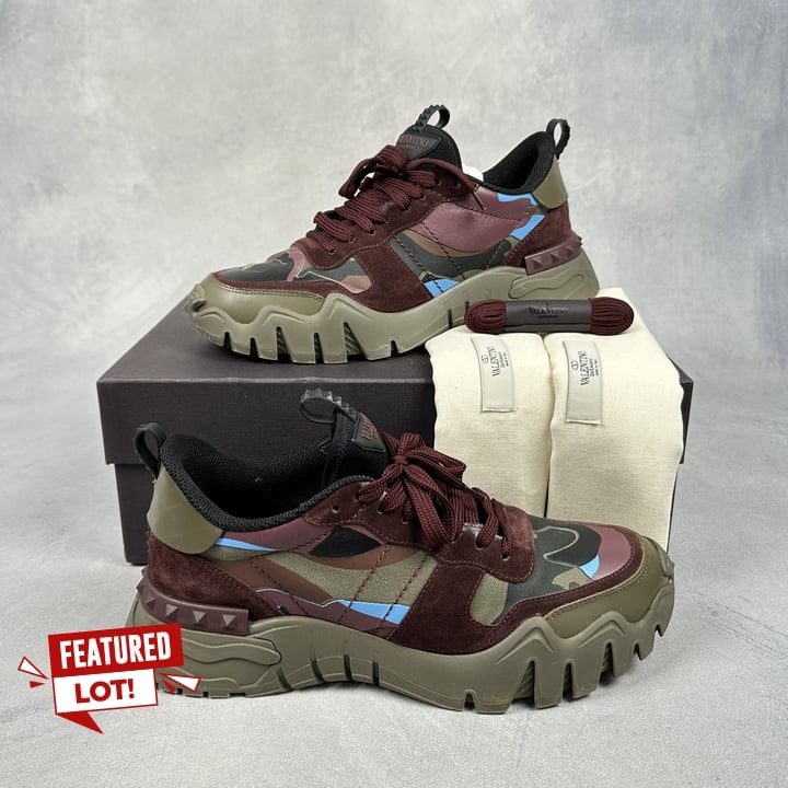 Valentino Garavani Rockrunner Plus Sneakers With Box, Dust Bags, Spare Laces And Sales Receipt  - Size 43.5 (VAT ONLY PAYABLE ON BUYERS PREMIUM) (BAAP37)