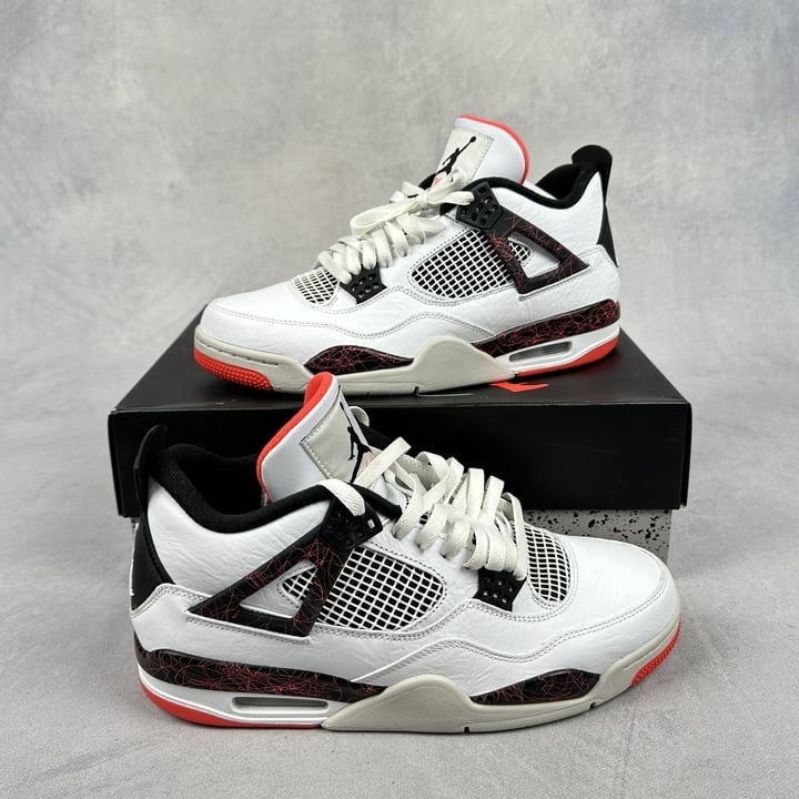 Air Jordan 4 Retro Sneakers With Box REF:308497-116  - Size UK 10 (VAT ONLY PAYABLE ON BUYERS PREMIUM) (BAAP58)