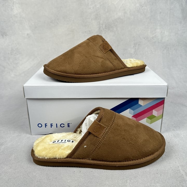 Office Carter Tan Slippers - Size S (VAT ONLY PAYABLE ON BUYERS PREMIUM) (BAAP42)