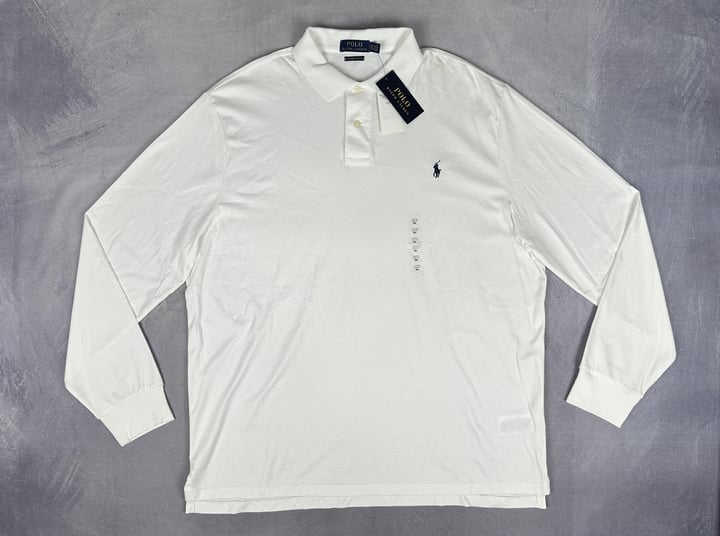 Polo Ralph Lauren Long Sleeve Polo Shirt With Tag - Size XXL 2XL  (VAT ONLY PAYABLE ON BUYERS PREMIUM) (BAAP304)